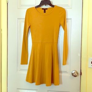 Yellow Mustard Forever 21 long sleeve dress